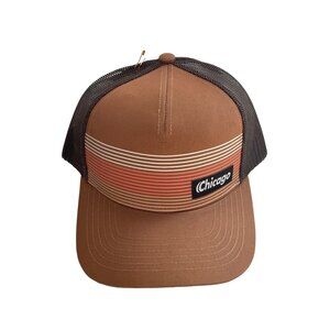 Good Land Supply Co Chicago Mesh Trucker Hat OSFA Adjustable Snapback Brown NEW